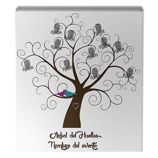 Arbol de huellas Foto lienzo personalizado 50x70 - Imagen 3