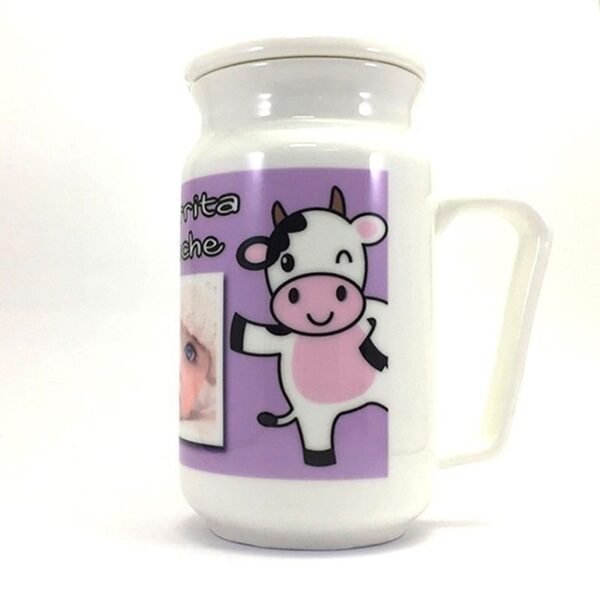 Jarra lecherita personalizada con fotos con tapa - Imagen 3