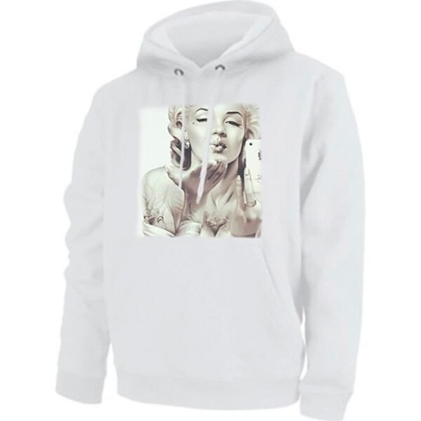 Sudadera personalizada con fotos blanca con capucha - Imagen 2