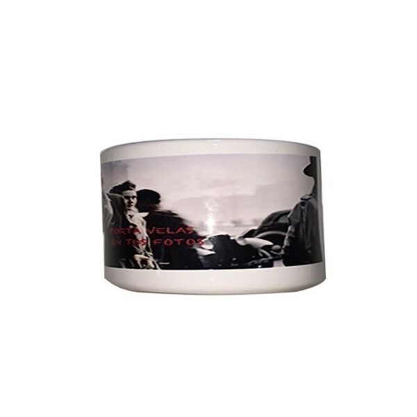 Porta velas personalizado con fotos pequeño